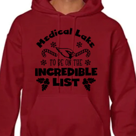 Incredible List - Red Hoodie - Black Design
