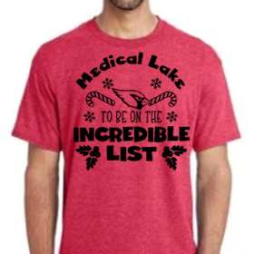 Incredible List - Red T-Shirt - Black Design