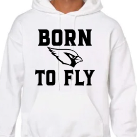 Born to Fly - White Hoodie