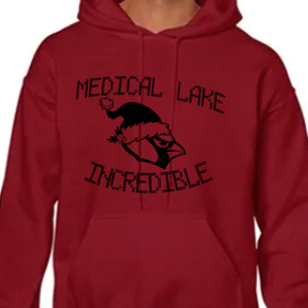 Holiday Incredible - Red Hoodie - Black Design