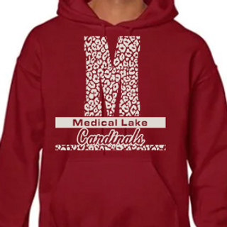 Leopard - Red Hoodie - White Design