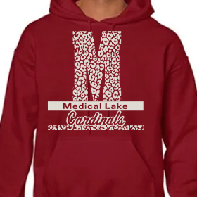 Leopard - Red Hoodie - White Design