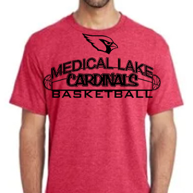 Basketball #1 - Red T-Shirt - Black Design