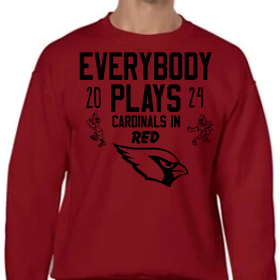 Everybody Plays - Red Crew - Black Design