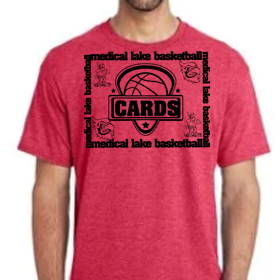 Basketball #2 - Red T-Shirt - Black Design