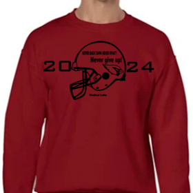 Football - Red Crew - Black Design