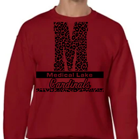 Leopard - Red Crew - Black Design