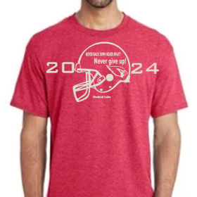 Football - Red T-Shirt - White Design