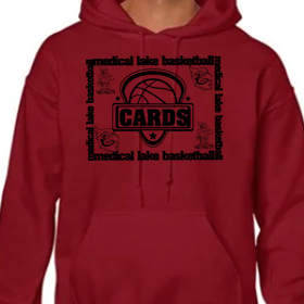 Basketball #2 - Red Hoodie - Black Design