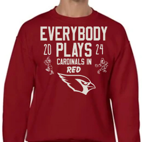 Everybody Plays - Red Crew - White Design