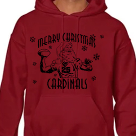 Santa - Red Hoodie - Black Design