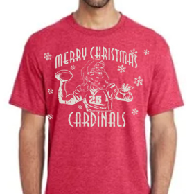 Santa - Red T-Shirt - White Design