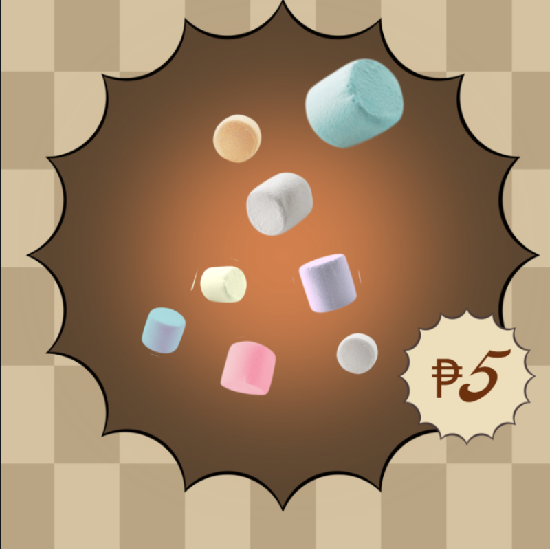 Mini colorful marshmallows