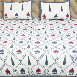 block printed bed sheet 