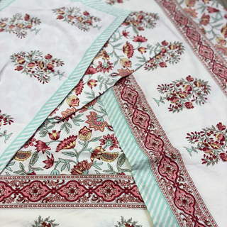hand block printed bed sheet   