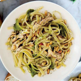 Fettuccine Chicken Pesto