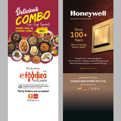 Flex Banner / Standee size up to max. 20 sq. ft. without purchased image.