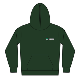 Youth Tiger Embroidered Logo Hoodie - Green