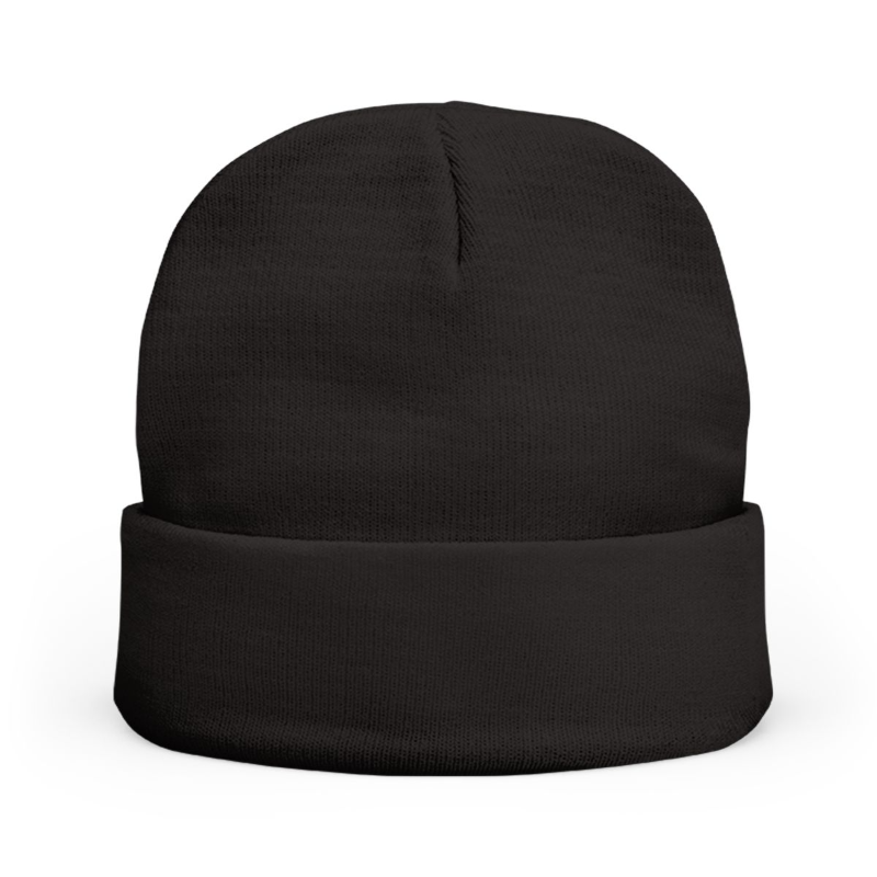 Tiger Embroidered Knit Beanie - Black