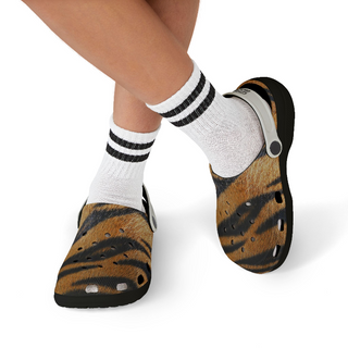 Yorktown Tiger Print Black Clog Shoes (Little Kids)