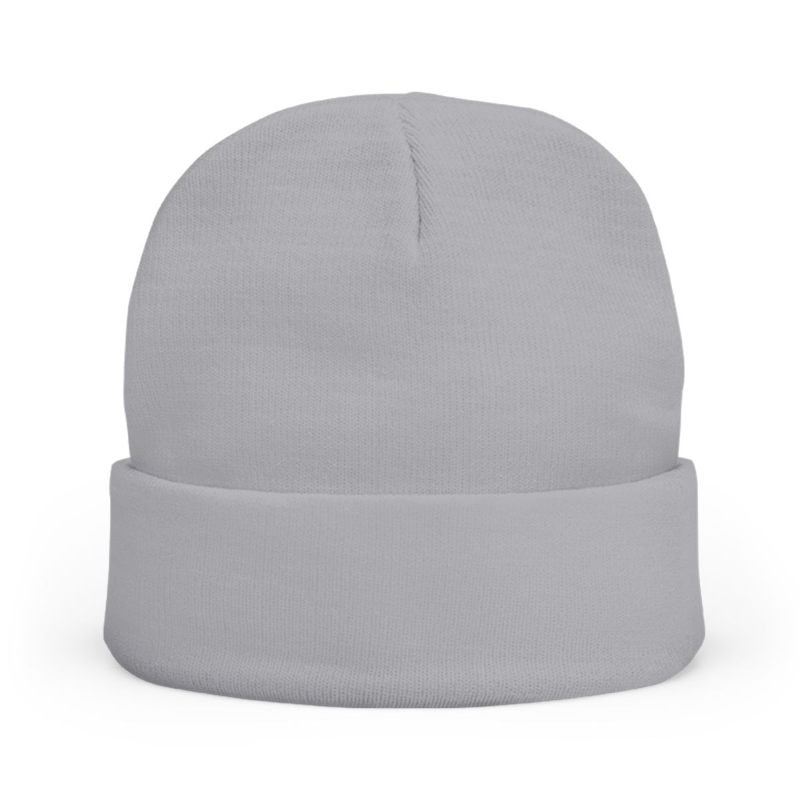 Tiger Embroidered Knit Beanie - Grey