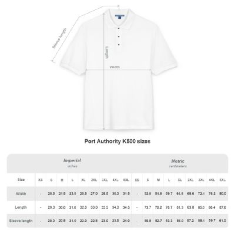 Yorktown Embroidered Polo - Black (Unisex)