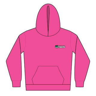 Youth Tiger Embroidered Logo Hoodie - Bright Pink