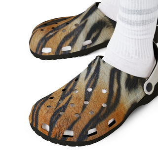 Yorktown Tiger Print Black Clog Shoes (Boys/Men) 