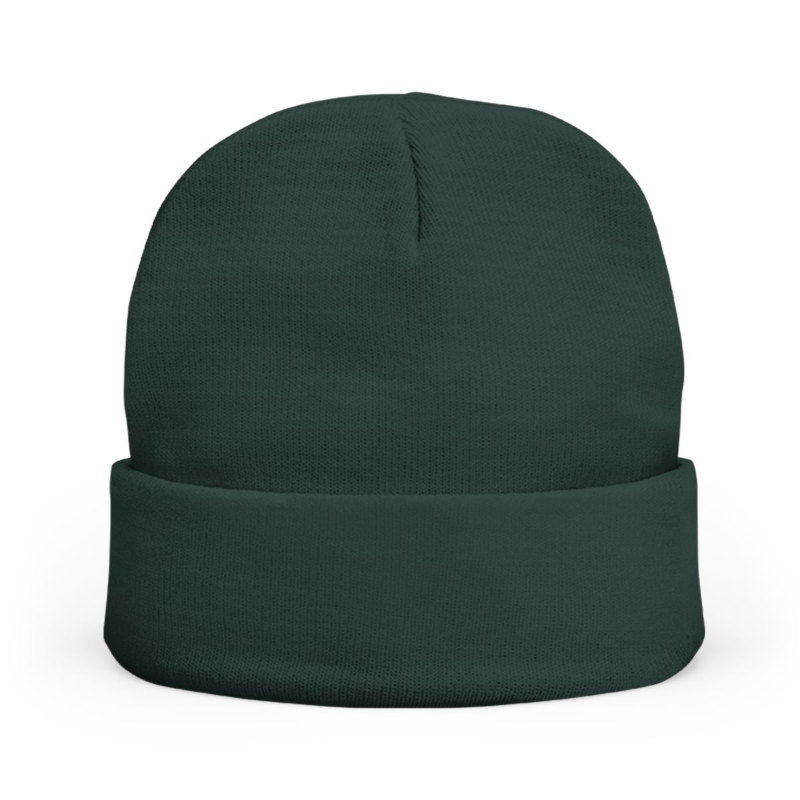 Tiger Embroidered Knit Beanie - Green