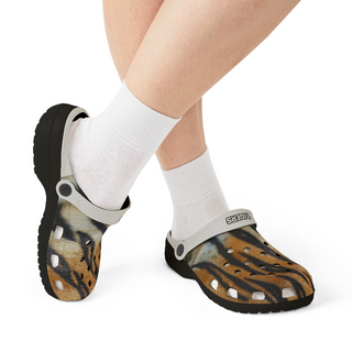 Yorktown Tiger Print Black Clog Shoes (Girls/Women) 