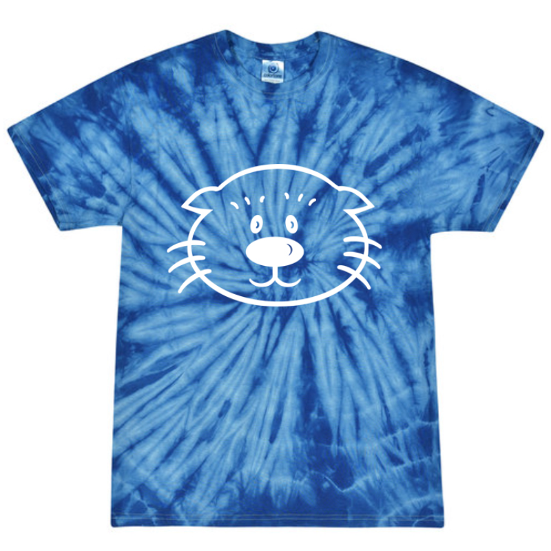 Blue Tie Dye Kids Shirt Main Image