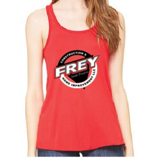 Ladies Flowy Racerback Tank - Red