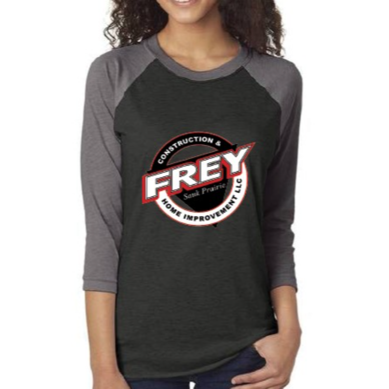 3/4 Sleeve Raglan - Grey/Black Main Image