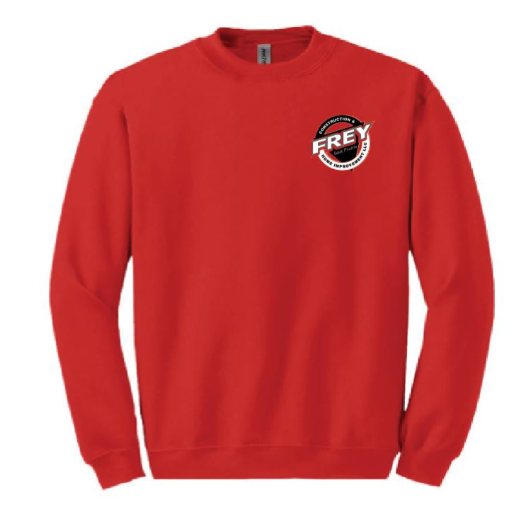 Red -  Crewneck Sweatshirt -Gildan 18000