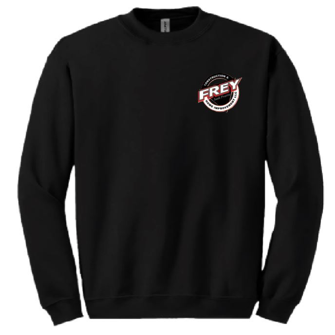 Black -  Crewneck Sweatshirt -Gildan 18000