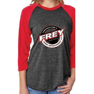 3/4 Sleeve Raglan - Red/Charcoal