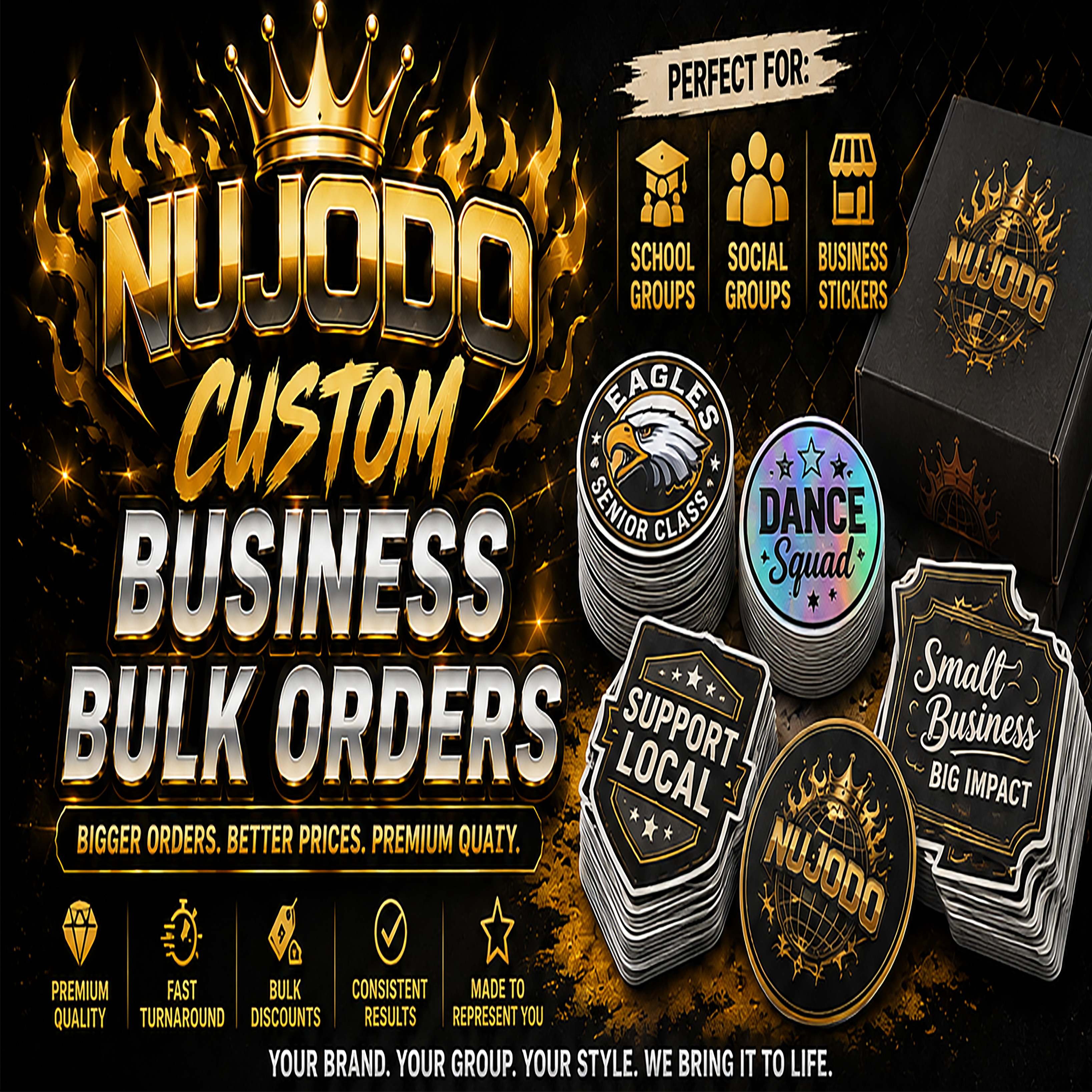 NuJoDo Bulk Customs (Businesses, schools, social groups)
