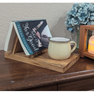 Spalted Pecan Book/Tablet Holder with Coaster