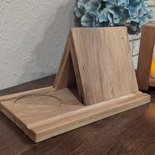 Pecan Book/Tablet Holder with Coaster - Thumbnail 4