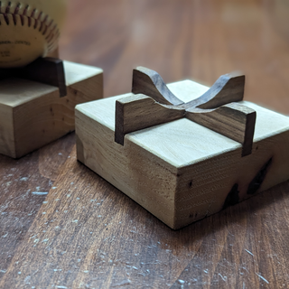 Hardwood Souvenir Baseball Display Stand - Thumbnail 2