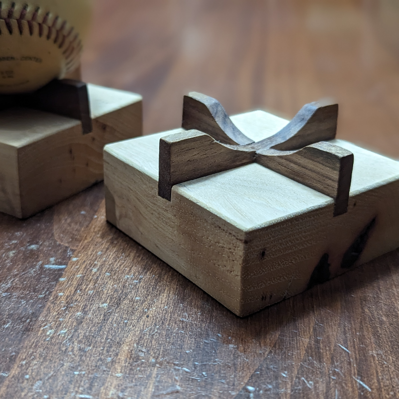 Hardwood Souvenir Baseball Display Stand - Thumbnail (Preview) 2