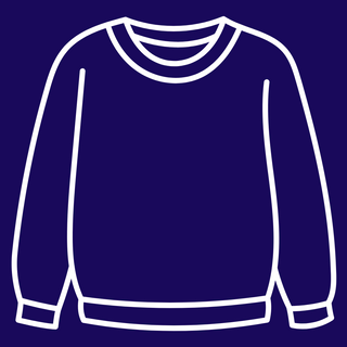 Crewneck Sweatshirt, Navy Blue