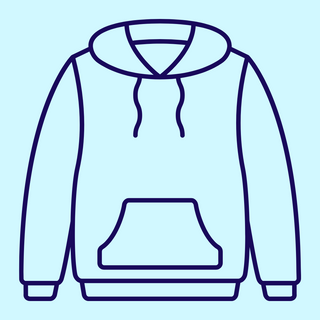 Hoodie, Light Blue