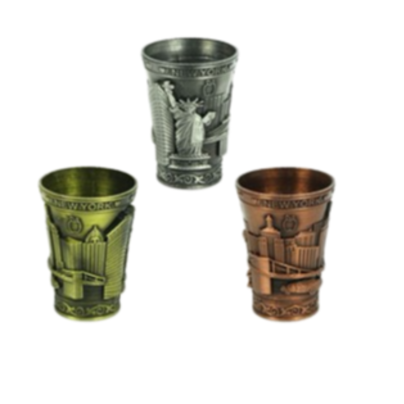 A1461  New York Metal Shot glass