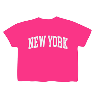 NEW YORK CROP TOP FUCHSIA XS XL NYL-009F