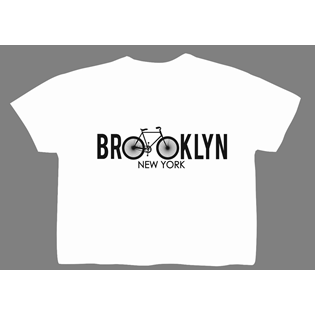 Brooklyn Bike Crop Top White  NYL-BIKE W