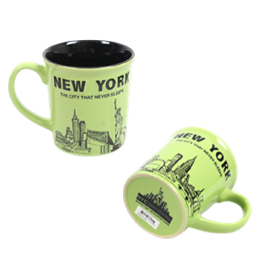 NEW YORK SKYLINE MUG (LIME GREEN) 376154