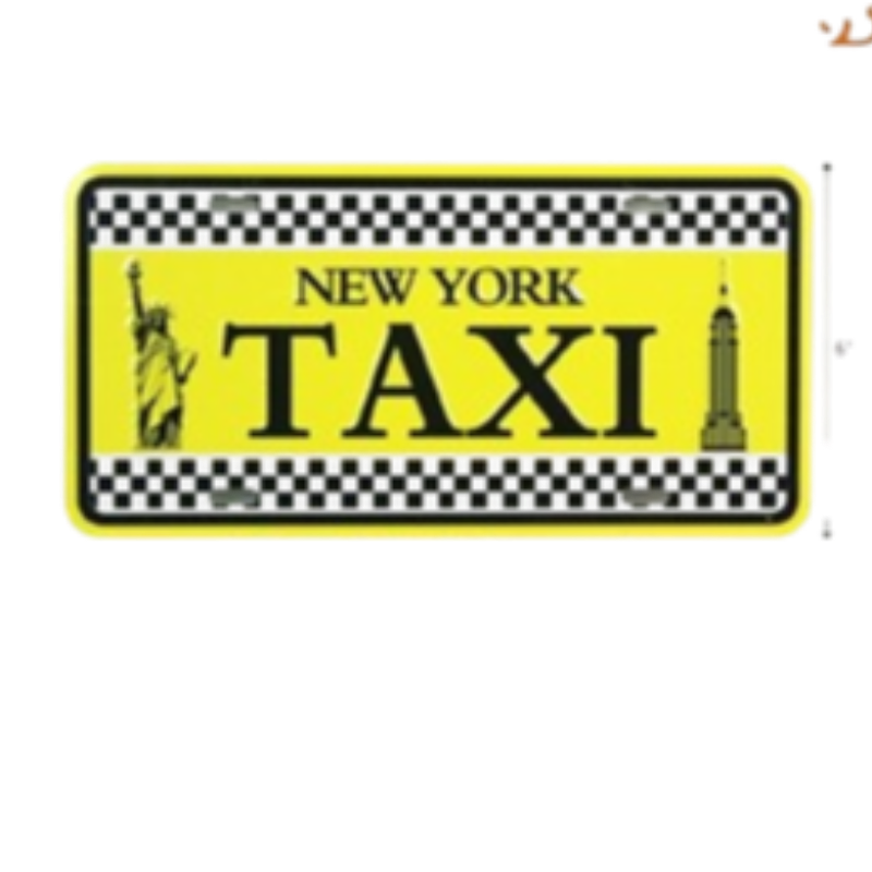 376813 Taxi Plate 