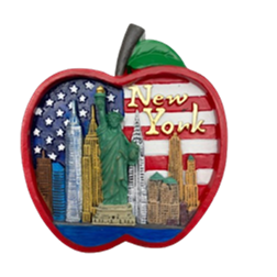 new york apple flag resin magnet NYC-M2022