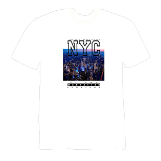 ProUptown Manhattan White Tshirt XXL NYS-001WXXL